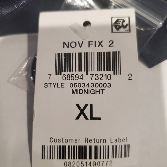 And Now This NWT Women's Navy Blue Satin Oversized Lightweight Blazer  XL - Picture 10 of 11